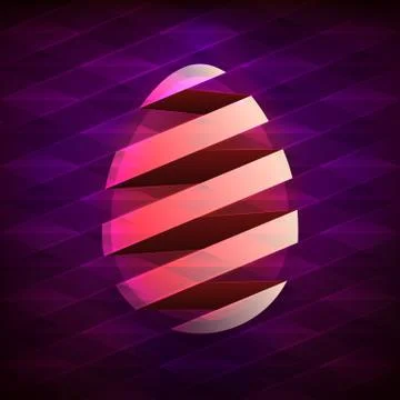 Abstract easter egg graphics designed as a swirl around egg Stock Illustration