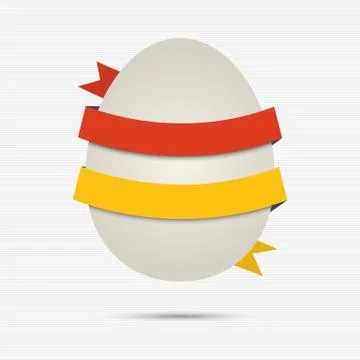 Abstract easter egg with paper banner Stock Illustration