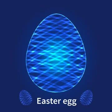 Abstract Easter eggs on blue background, vector illustration Stock Illustration