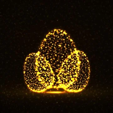 Abstract Easter eggs with glowing particles. Happy Easter Egg. Vector Stock Illustration