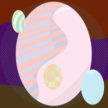 Abstract Easter Eggs Stock Illustration