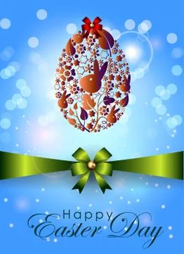Abstract of Easter eggs. Stock Illustration