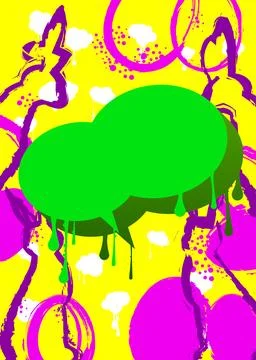 Abstract Easter Graffiti background. Modern street art holiday decoration b.. Stock Illustration