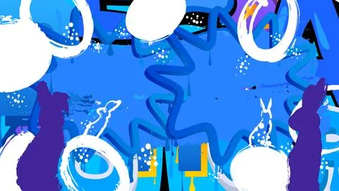 Abstract Easter Graffiti background. Modern street art performed in urban p.. Stock Illustration