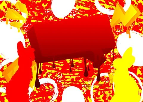 Abstract Easter Graffiti background. Modern street art performed in urban p.. 스톡 일러스트