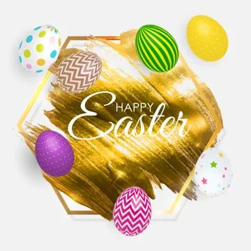 Abstract Easter Sale Template Background Vector Illustration Stock Illustration