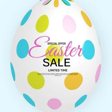 Abstract Easter Sale Template Background Vector Illustration Stock Illustration