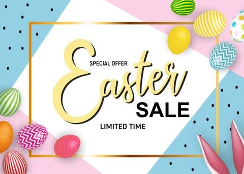 Abstract Easter Sale Template Background  Illustration Stock Illustration