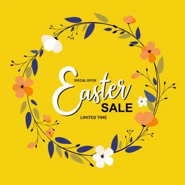 Abstract Easter Sale Template Background  Illustration Stock Illustration