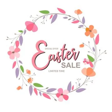 Abstract Easter Sale Template Background Vector Illustration EPS10 Illustrazione stock