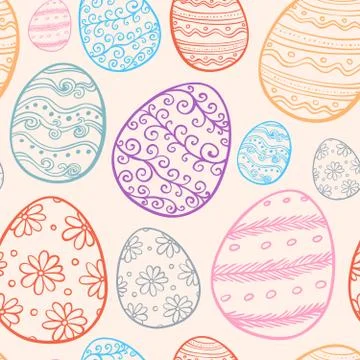 Abstract  Easter seamless pattern Stock Illustration