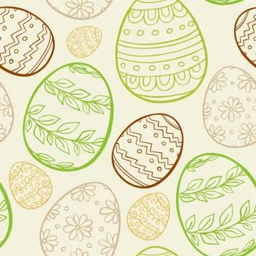 Abstract Easter seamless pattern Stock Illustration