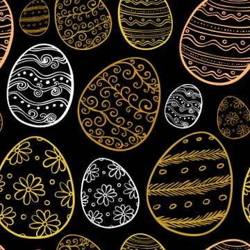 Abstract  Easter seamless pattern Stock Illustration