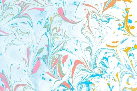 Abstract Ebru Marbling Abstract Background Stock Photos