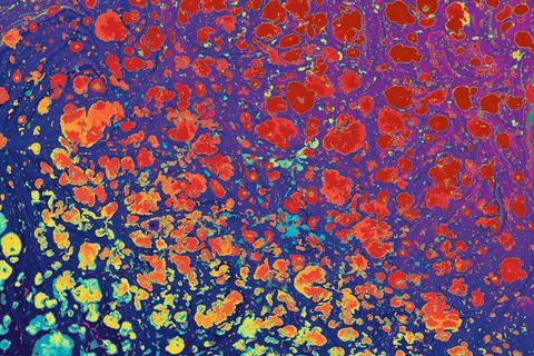 Abstract ebru marbling texture background design. Stock Photos