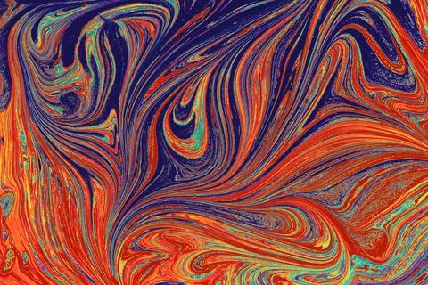 Abstract ebru marbling texture background design. Stock Photos
