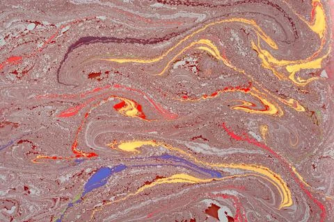 Abstract ebru marbling texture background design. Stock Photos