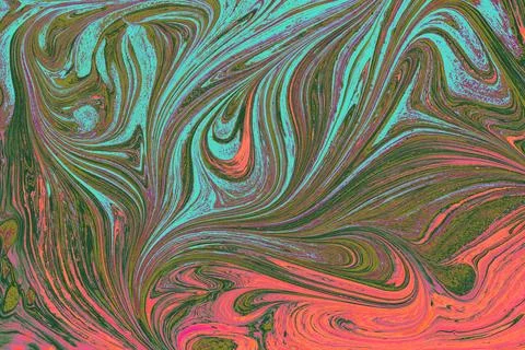 Abstract ebru marbling texture background design. Stock Photos