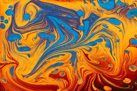 Abstract ebru marbling texture background design. Stock Photos