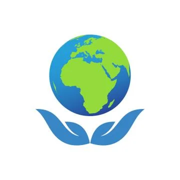 Abstract ecology globe vector illustration isolated on white background. Stock Illustration