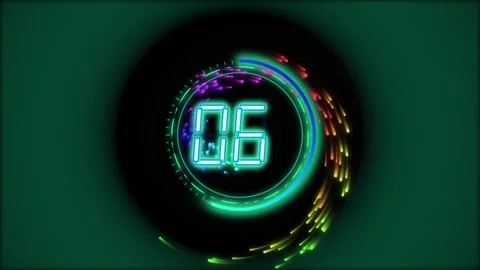 Abstract Edit Cosmic Vortex Premium Chromatic Countdown Overlay 4K Loop Stock Footage 343207721