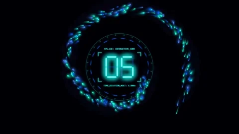 Abstract Edit UHD Telemetry Vortex Countdown 4K Seamless Loop Stock Footage 343208175