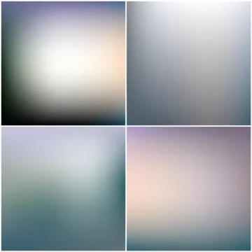 Abstract editable blurred backgrounds set Illustrazione stock