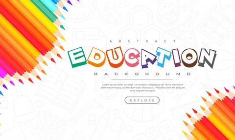 Abstract education background, back to school, learning, student, teaching Illustrazione stock