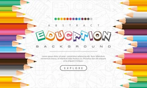 Abstract education background, back to school, learning, student, teaching Stockillustratie