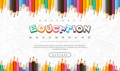 Abstract education background, back to school, learning, student, teaching 스톡 일러스트