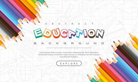 Abstract education background, back to school, learning, student, teaching Illustrazione stock