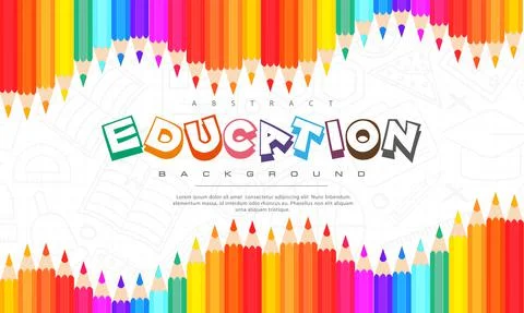 Abstract education background, back to school, learning, student, teaching Illustrazione stock