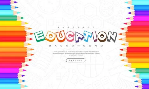 Abstract education background, back to school, learning, student, teaching Illustrazione stock