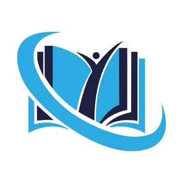 Abstract education logo design book for human icon Stock Illustration