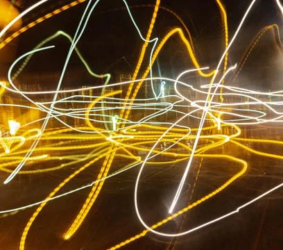 Abstract effect of lights at night Stock Photos