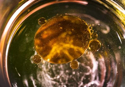 Abstract effervescent particles in water Stock Photos