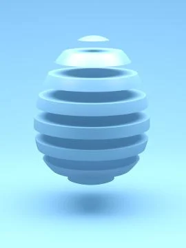 Abstract egg shape design 3d illustration Stock Illustration