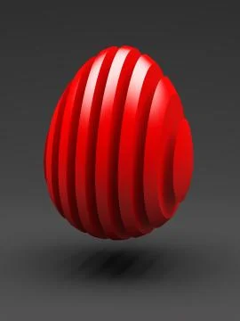 Abstract egg shape design 3d illustration Stock Illustration