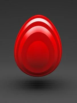 Abstract egg shape design 3d illustration Stock Illustration