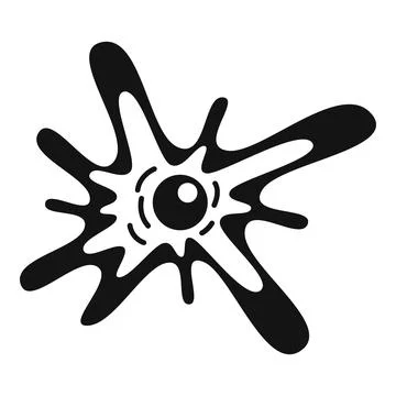 Abstract egg splat concept black icon Stock Illustration