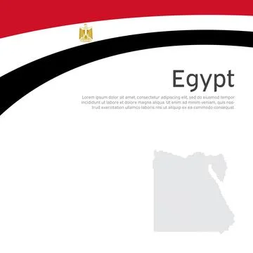 Abstract egypt flag, mosaic map. State patriotic egyptian banner. Vector design Stock Illustration