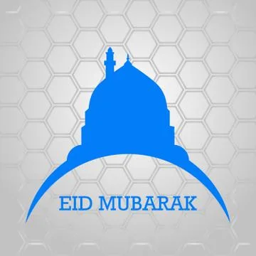 Abstract eid Mubarak social Medea post and Islamic new year background. Stock Illustration