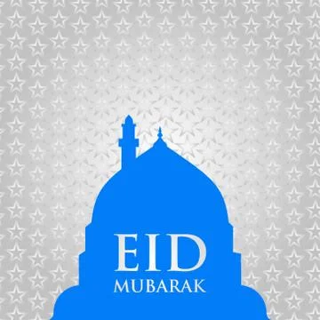 Abstract eid Mubarak social Medea post and Islamic new year background. Stock Illustration