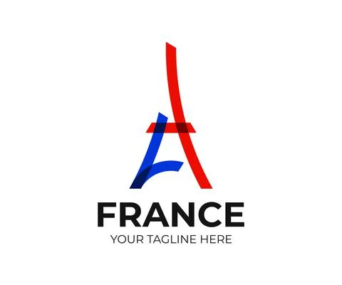 Abstract Eiffel Tower logo design. Line symbol of Paris vector design Stock Illustration