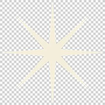 Abstract eight-pointed star is floating in flat style on transparent background Stock Illustration