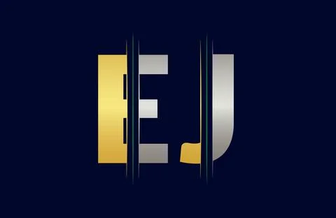 Abstract EJ letter logo design template. Vector Logo Illustration. Stock Illustration