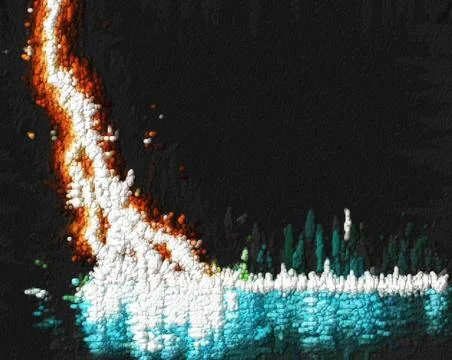 Abstract Electric Background Digital Rendering Illustrazione stock