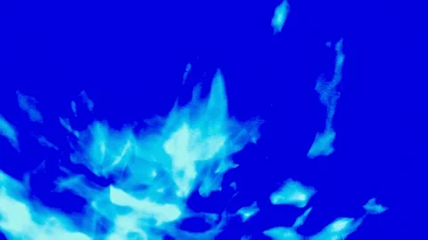 Abstract electric blue caustic light refraction dances across a textured cobalt Stock Footage 336285759