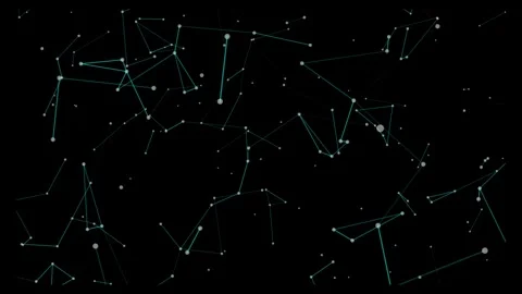 Abstract electric blue glowing plexus network lines futuristic technology b.. Stock Footage 319838747