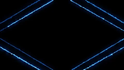 Abstract electric energy frame pulsing bright blue lines looping dynamic vi.. Stock Footage 334829625
